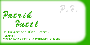 patrik huttl business card